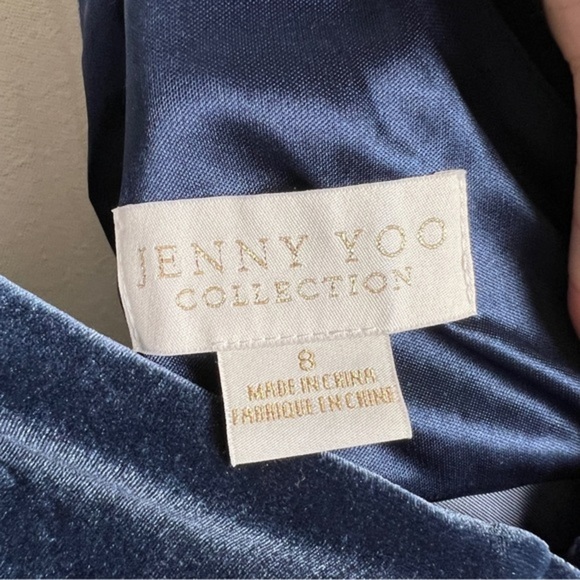 Anthropologie Jenny Yoo Ryland Velvet Cross Over Long Sleeve Maxi Dress - Picture 5 of 7